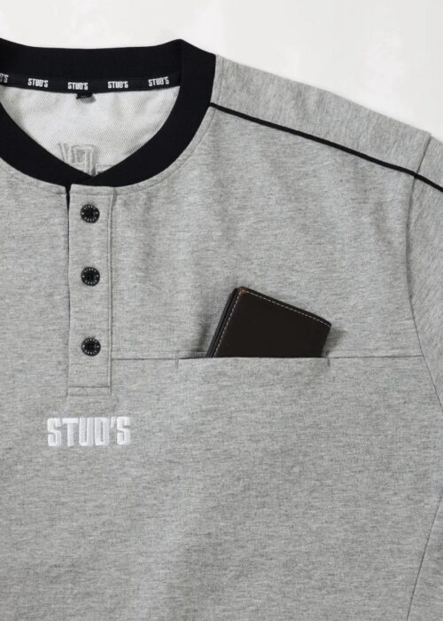 裏ドライメッシュヘンリーネックTシャツ S2564