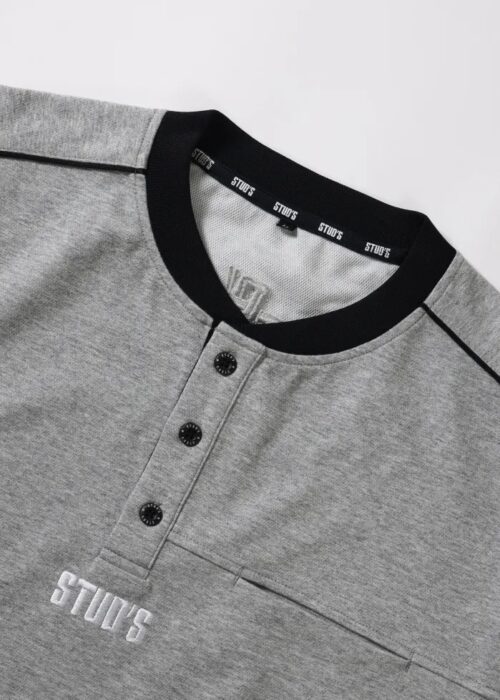 裏ドライメッシュヘンリーネックTシャツ S2564