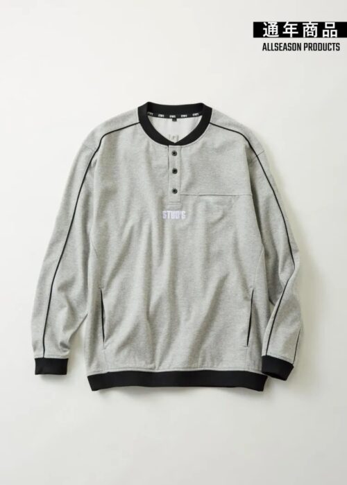 裏ドライメッシュヘンリーネックTシャツ S2564