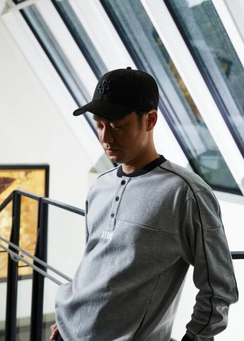 裏ドライメッシュヘンリーネックTシャツ S2564